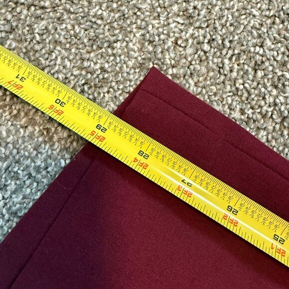 Banana Republic Red Brick Burgundy High Waisted Wide Leg Pants 4 - Picture 8 of 8